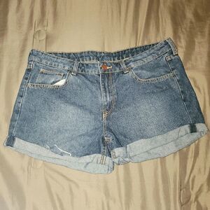 & Denim Short Jean Shorts Size 10